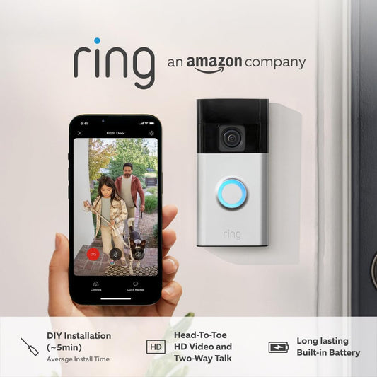 Ring Video Doorbell - Rechargeable Battery (2024 release)